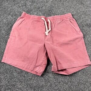 Marine Layer Shorts Men's Large Pink Elastic Drawstring Stretch Cotton Canvas